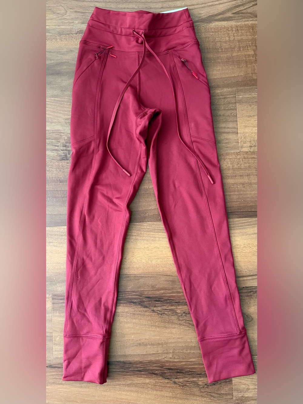 aerie Offline Maroon Performance Leggings, XS